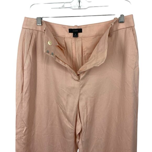 J Crew Womens Ingrid Pants size 8 Peach Gramercy Twill High Rise - Picture 3 of 14